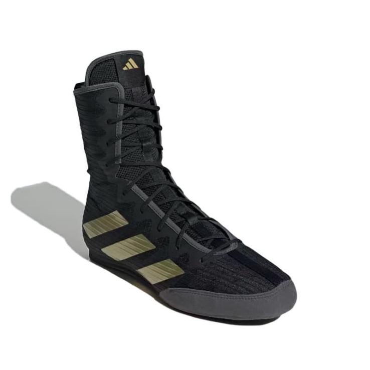 Adidas Box Hog 4 Boxing Shoes Black/Gold