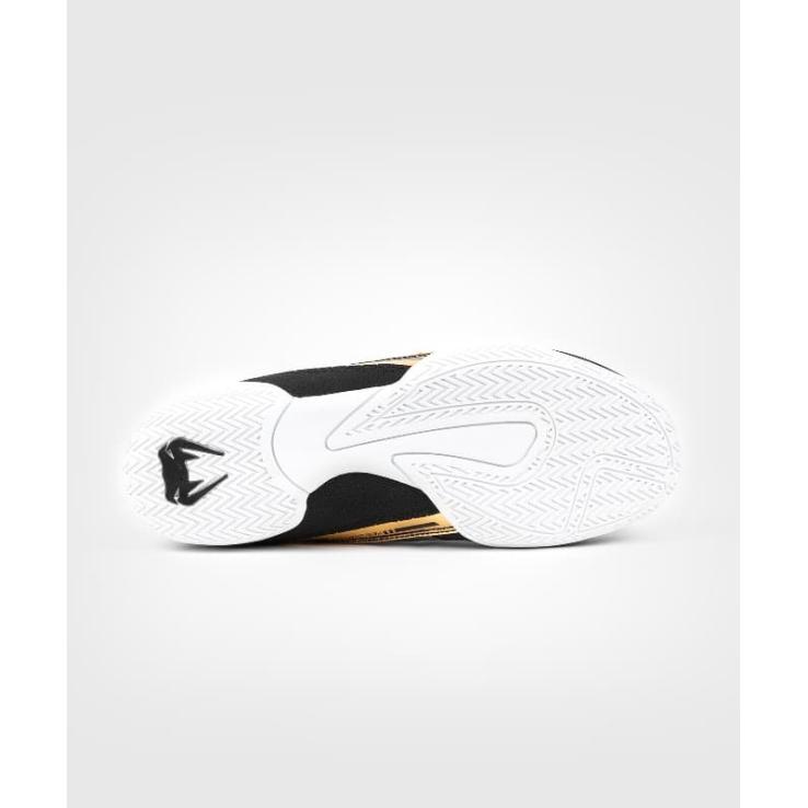 Venum Elite Boxing Shoes black/white/gold