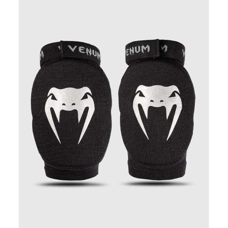 Venum Kontact Elbow Pads - Black / Silver (Pair)