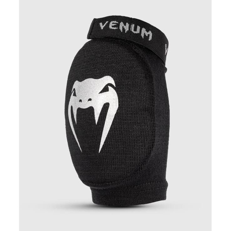 Venum Kontact Elbow Pads - Black / Silver (Pair)