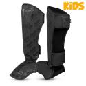 Buddha Epic matt black youth shin guards