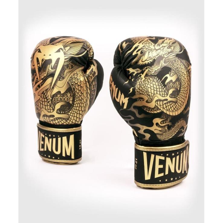 Venum Dragon's Flight boxing gloves black / gold