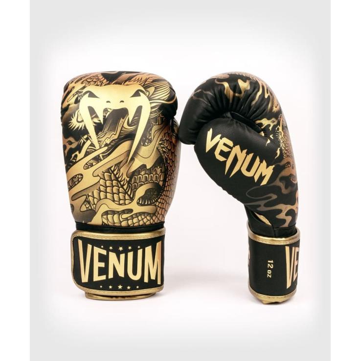 Venum Dragon's Flight boxing gloves black / gold