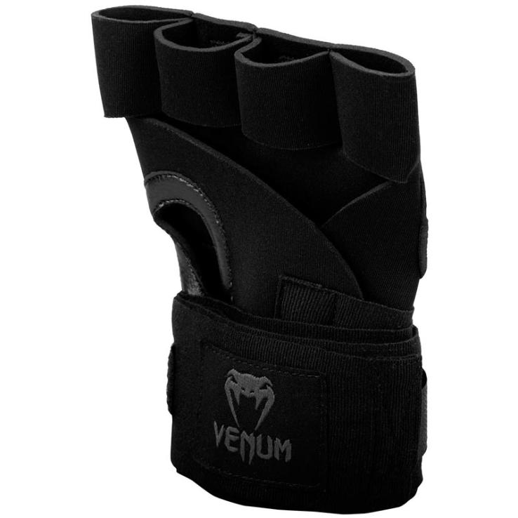 Venum Gel Kontact boxing glove-bandage matte black (Pair)