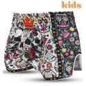 Buddha Santa Muerte Muay Thai Pants - Kids