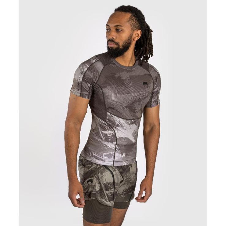 Venum Electron 3.0 short sleeve rashguard - gray