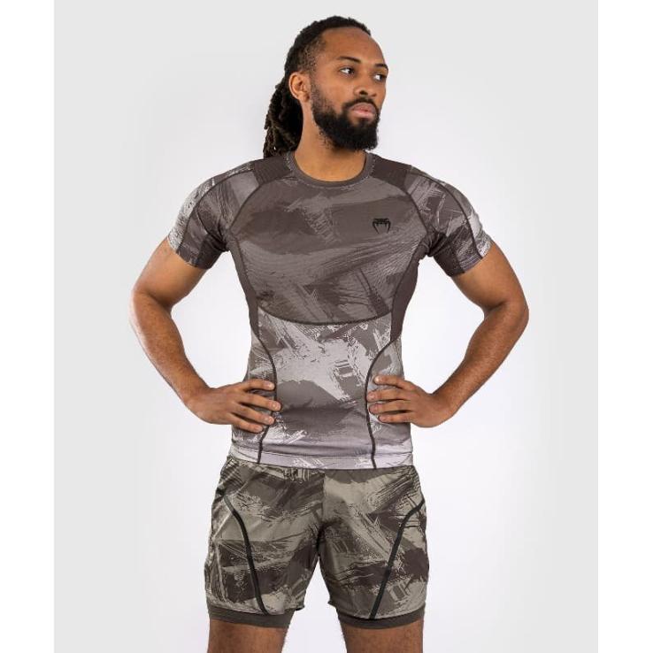 Venum Electron 3.0 short sleeve rashguard - gray