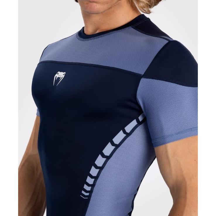 Venum Tempest Short Sleeve Rashguard - Navy / Blue