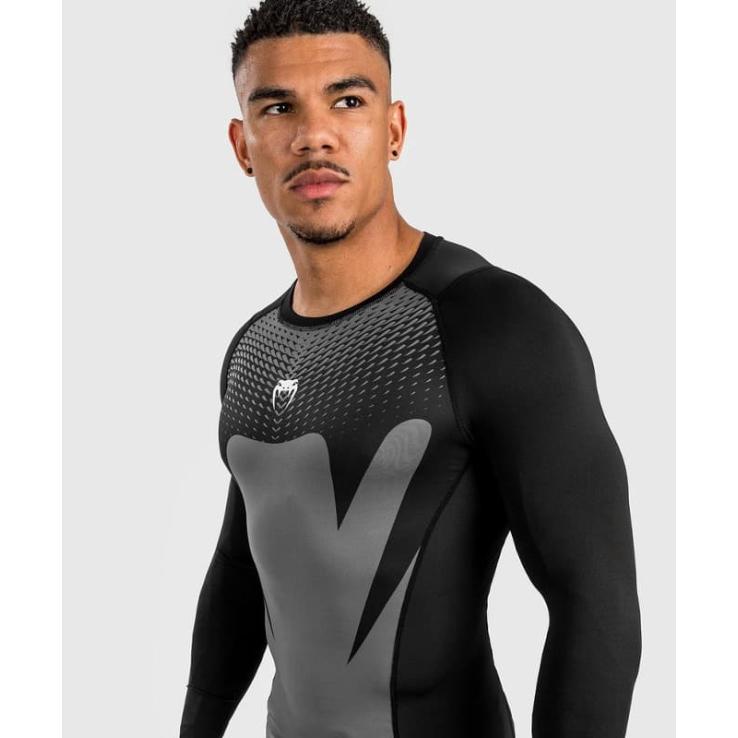 Venum Attack long sleeve rashguard - black gray