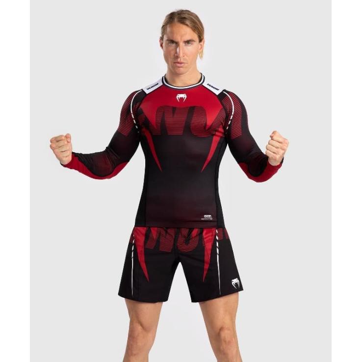 Venum Adrenaline long sleeve rashguard - black red