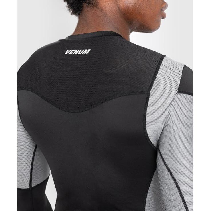 Venum Tempest long sleeve rashguard - black gray